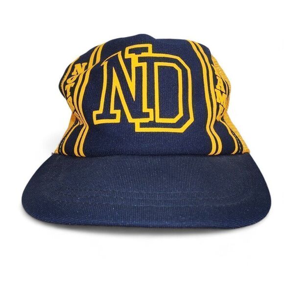Vintage 1970s Notra Dame Fighting Irish Trucker Snapback Hat OS - Picture 1 of 8